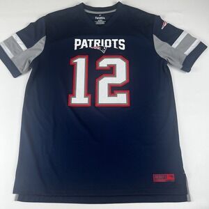 New England Patriots Tom Brady #12 Blue Fanatics Jersey Men's XL Football